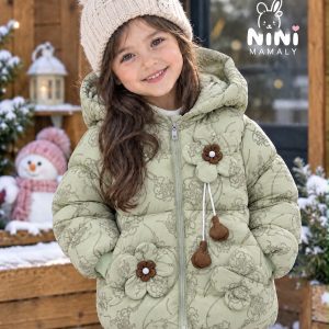 كاپشن دخترانه فانتزی طرحدار با رویه کاملا ضدآب و داخل خز کد ۱۸۰