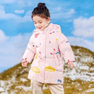 کاپشن دخترانه طرح happy همراه با کیف labubu کد ۱۸۹