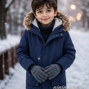 کاپشن اورجینال روسی با کلاه خزدار و داخل ببعی کد ۲۳۷